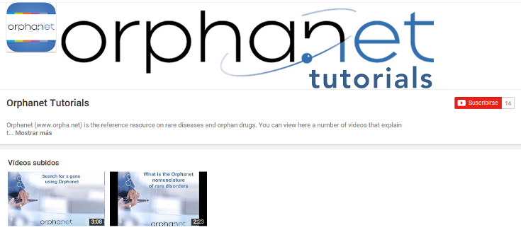 Orphanet lanza su canal de YouTube con vídeos de ayuda para buscar información